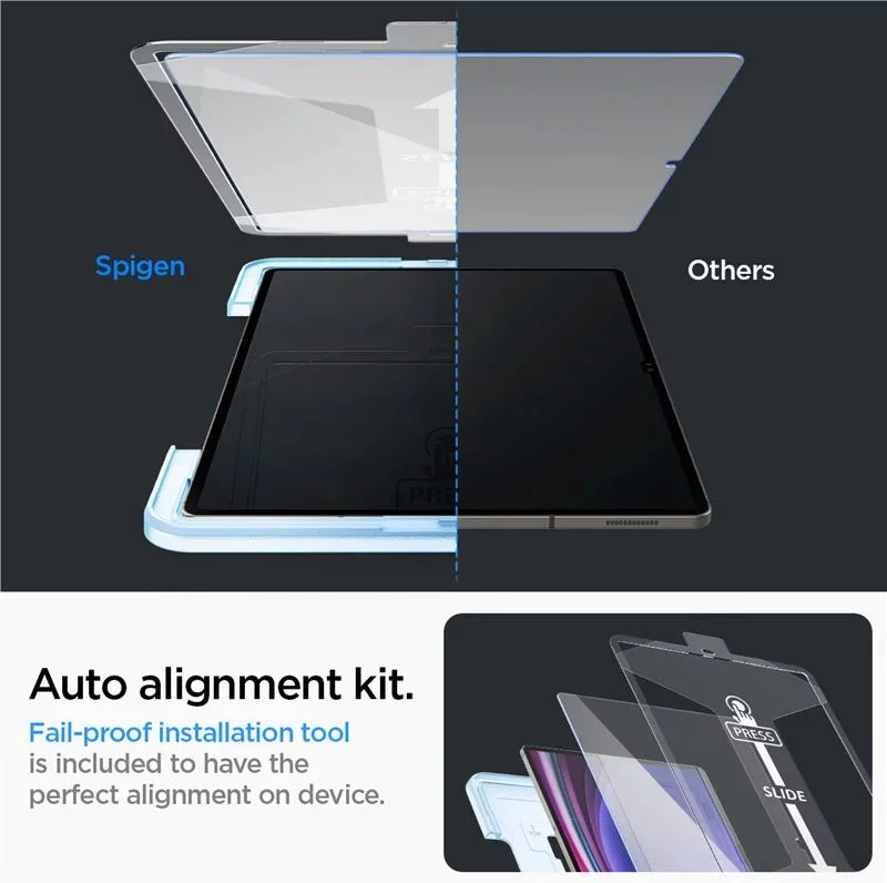 Spigen EZ Fit Glas.tR Samsung Galaxy Tab S9 Ultra Screen Protector afbeelding 6