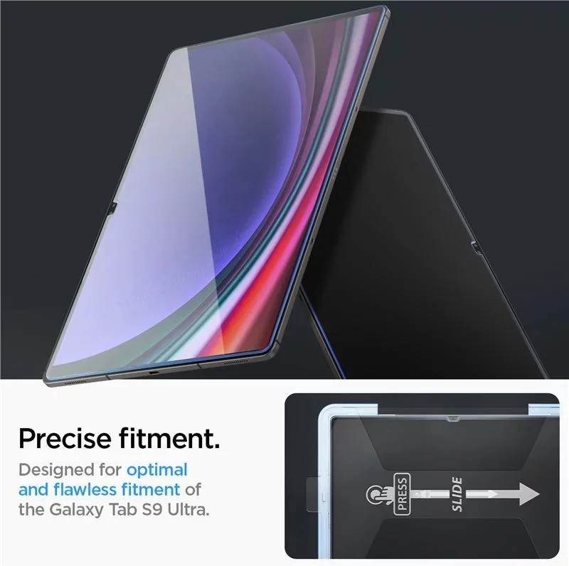 Spigen EZ Fit Glas.tR Samsung Galaxy Tab S9 Ultra Screen Protector afbeelding 7