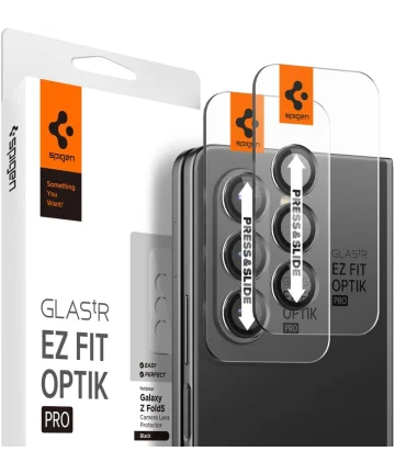 Spigen Optik Samsung Z Fold 5 Camera Lens Protector (2-Pack) Zwart Screen Protectors