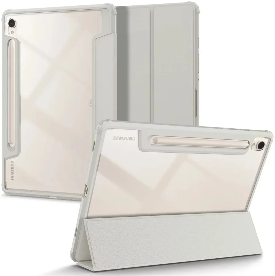 Spigen Ultra Hybrid Pro Samsung Galaxy Tab S9 Hoes Book Case Grijs afbeelding 1