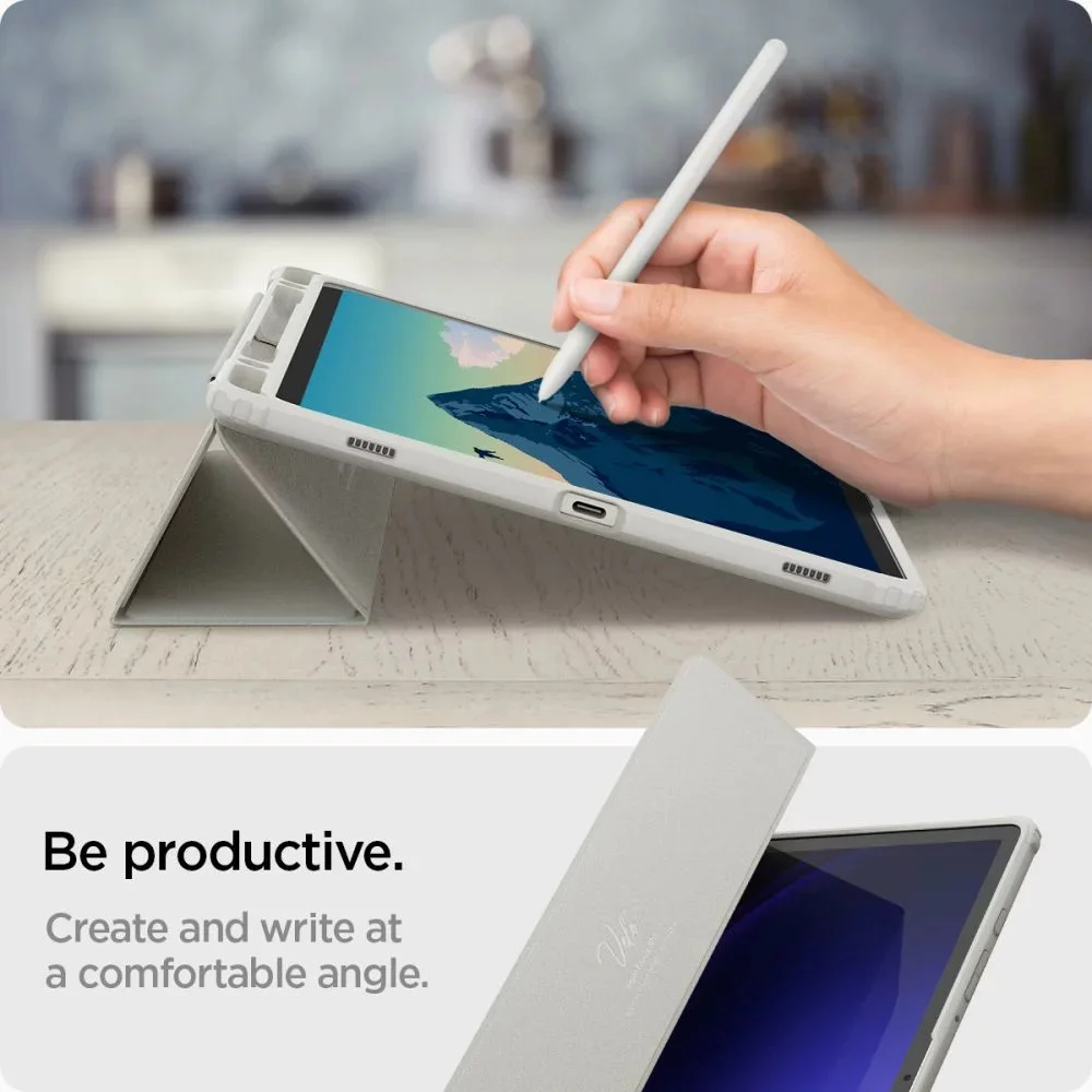 Spigen Ultra Hybrid Pro Samsung Galaxy Tab S9 Hoes Book Case Grijs afbeelding 5