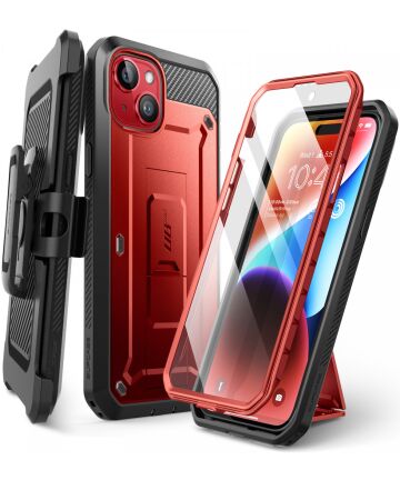 SUPCASE UB Pro Apple iPhone 15 Hoesje Full Protect Kickstand Rood Hoesjes