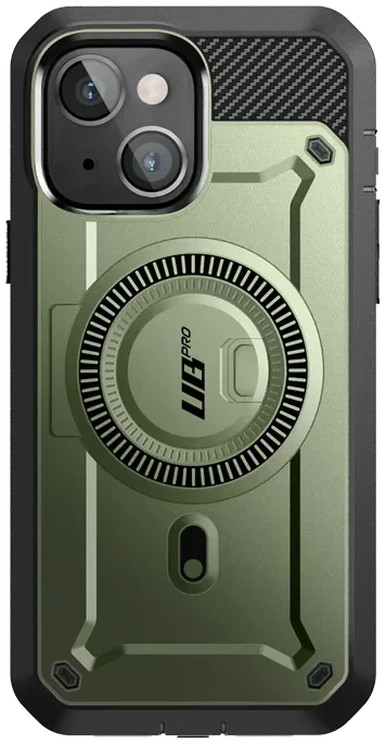 SUPCASE UB Mag Pro Apple iPhone 15 Hoesje MagSafe Stand Groen afbeelding 2