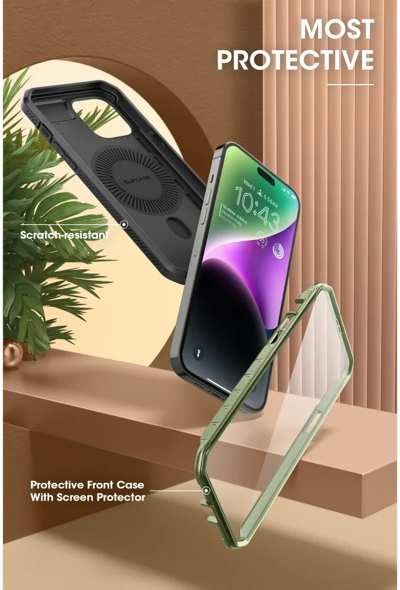 SUPCASE UB Mag Pro Apple iPhone 15 Hoesje MagSafe Stand Groen afbeelding 3