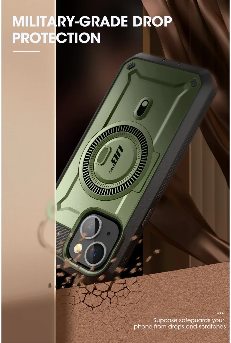 SUPCASE UB Mag Pro Apple iPhone 15 Hoesje MagSafe Stand Groen afbeelding 5