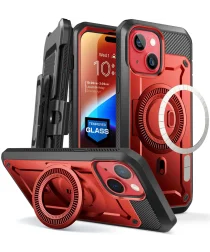 SUPCASE UB Mag Pro Apple iPhone 15 Hoesje MagSafe Stand Rood