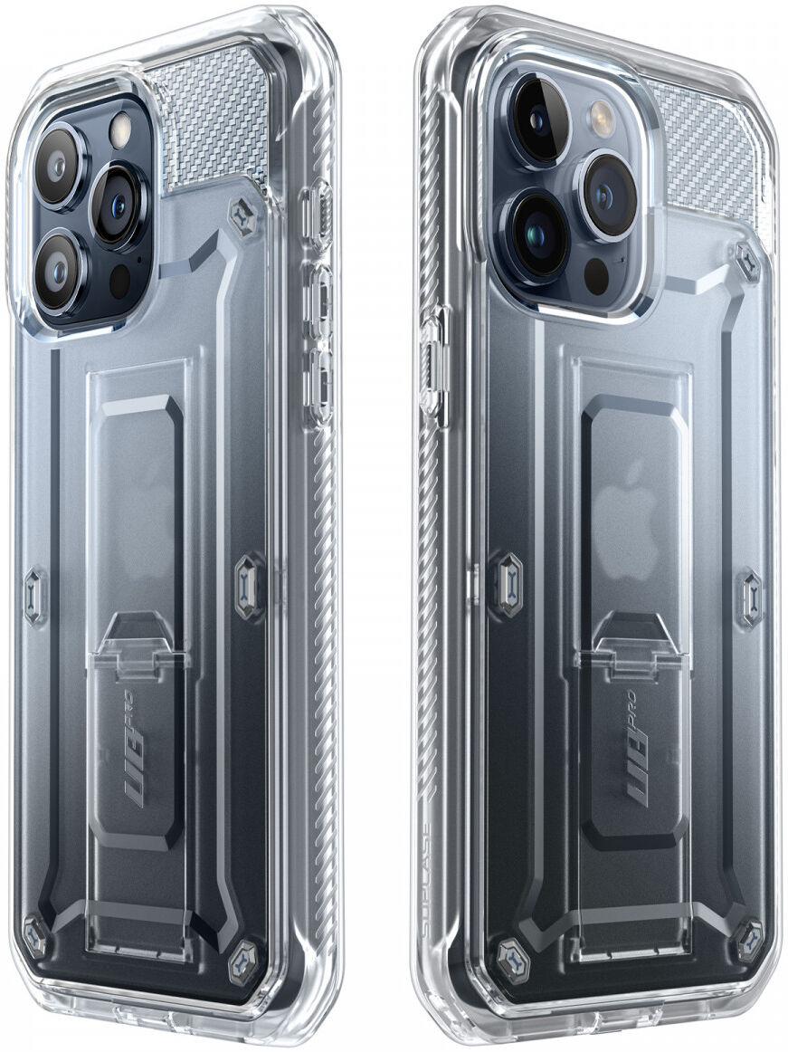 SUPCASE UB Pro Apple iPhone 15 Pro Hoesje Full Protect Kickstand Clear afbeelding 3