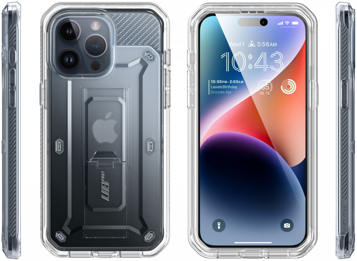 SUPCASE UB Pro Apple iPhone 15 Pro Hoesje Full Protect Kickstand Clear afbeelding 4