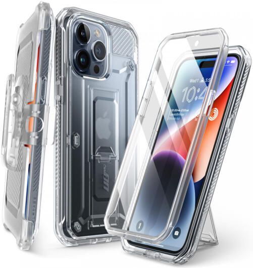 SUPCASE UB Pro Apple iPhone 15 Pro Hoesje Full Protect Kickstand Clear afbeelding 1