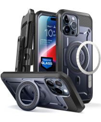 SUPCASE UB Mag Pro Apple iPhone 15 Pro Hoesje MagSafe Stand Blauw