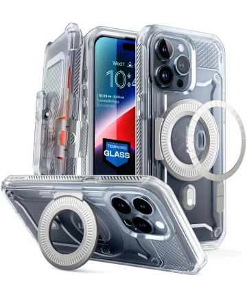 SUPCASE UB Mag Pro Apple iPhone 15 Pro Hoesje MagSafe Stand Clear Hoesjes