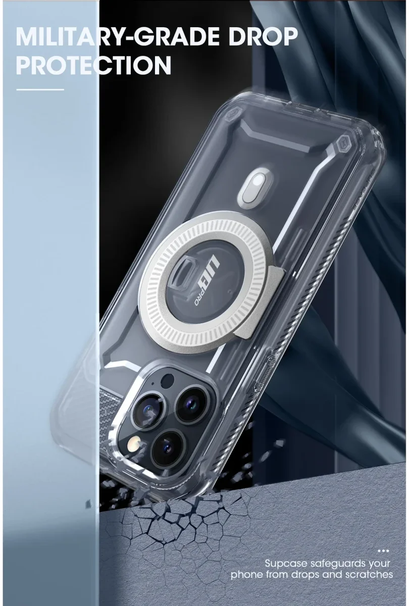 SUPCASE UB Mag Pro Apple iPhone 15 Pro Hoesje MagSafe Stand Clear afbeelding 5