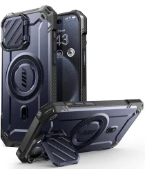 SUPCASE UB Pro MagXT Apple iPhone 15 Pro Hoesje Camera Protector Blauw