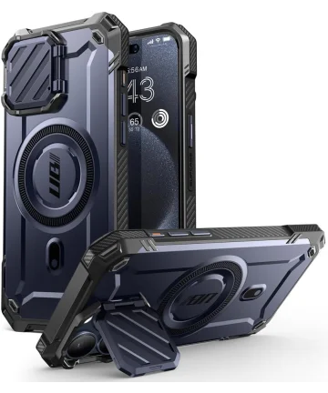SUPCASE UB Pro MagXT Apple iPhone 15 Pro Hoesje Camera Protector Blauw Hoesjes