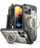 SUPCASE UB Mag Pro Apple iPhone 15 Pro Max Hoesje MagSafe Stand Grijs