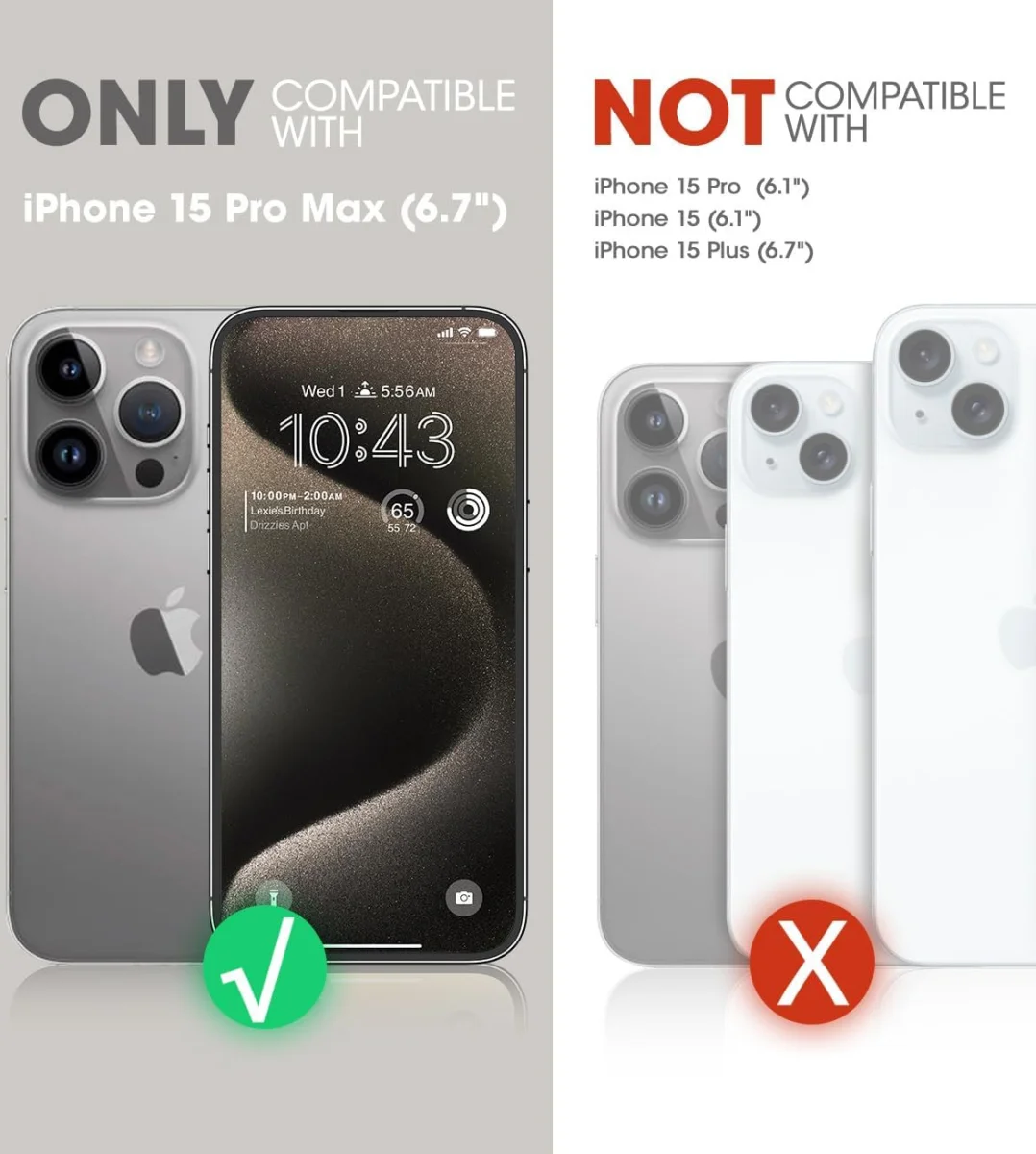 SUPCASE UB Mag Apple iPhone 15 Pro Max Hoesje MagSafe Back Cover Zwart afbeelding 5