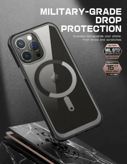 SUPCASE UB Mag Apple iPhone 15 Pro Max Hoesje MagSafe Back Cover Zwart afbeelding 4