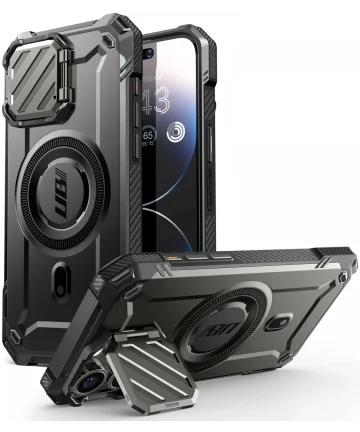 SUPCASE UB Pro MagXT iPhone 15 Pro Max Hoesje Camera Protector Zwart Hoesjes