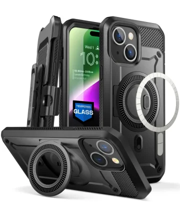 SUPCASE UB Mag Pro Apple iPhone 15 Plus Hoesje MagSafe Stand Zwart Hoesjes