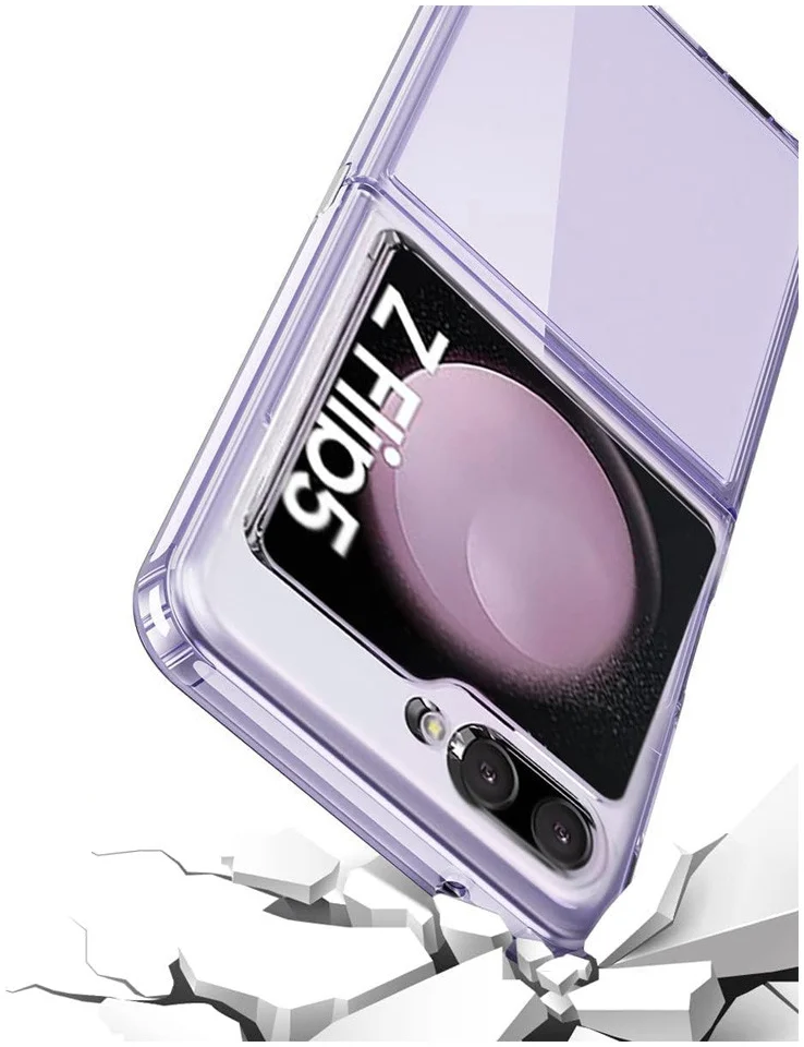 Samsung Galaxy Z Flip 5 Hoesje Schokbestendig en Dun TPU Transparant afbeelding 7