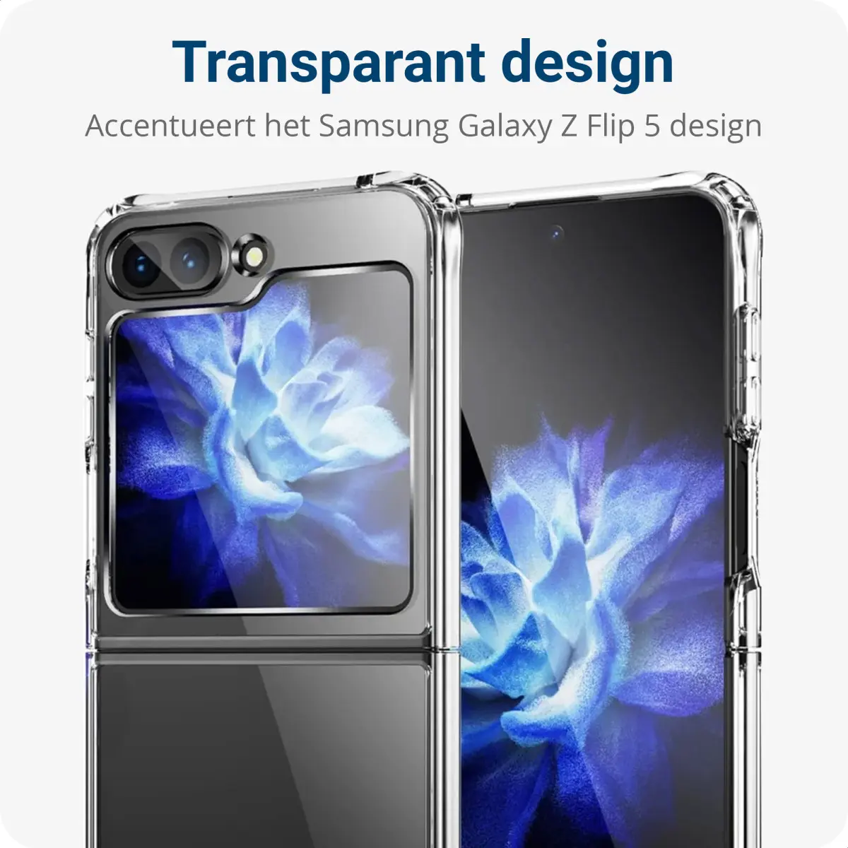 Samsung Galaxy Z Flip 5 Hoesje Schokbestendig en Dun TPU Transparant afbeelding 5