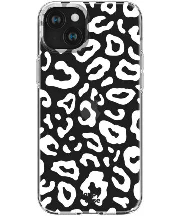 HappyCase iPhone 15 Hoesje Flexibel TPU Luipaard Print Hoesjes