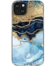 HappyCase Apple iPhone 15 Hoesje Flexibel TPU Blauw Marmer Print