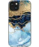 HappyCase iPhone 15 Hoesje Flexibel TPU Blauw Marmer Print