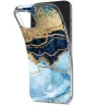 HappyCase iPhone 15 Hoesje Flexibel TPU Blauw Marmer Print