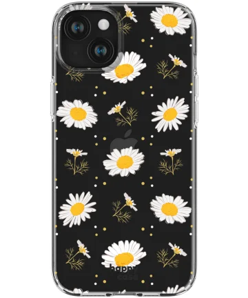 HappyCase iPhone 15 Hoesje Flexibel TPU Bloemen Print Hoesjes