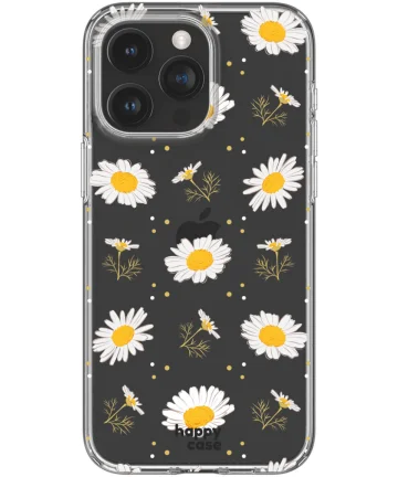 HappyCase Apple iPhone 15 Pro Hoesje Flexibel TPU Bloemen Print Hoesjes