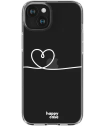 HappyCase iPhone 15 Hoesje Flexibel TPU Hartje Print