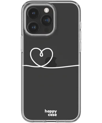 HappyCase Apple iPhone 15 Pro Hoesje Flexibel TPU Hartje Print Hoesjes