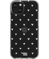HappyCase Apple iPhone 15 Hoesje Flexibel TPU Hartjes Print