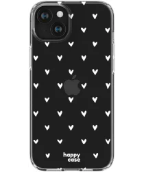 HappyCase iPhone 15 Hoesje Flexibel TPU Hartjes Print