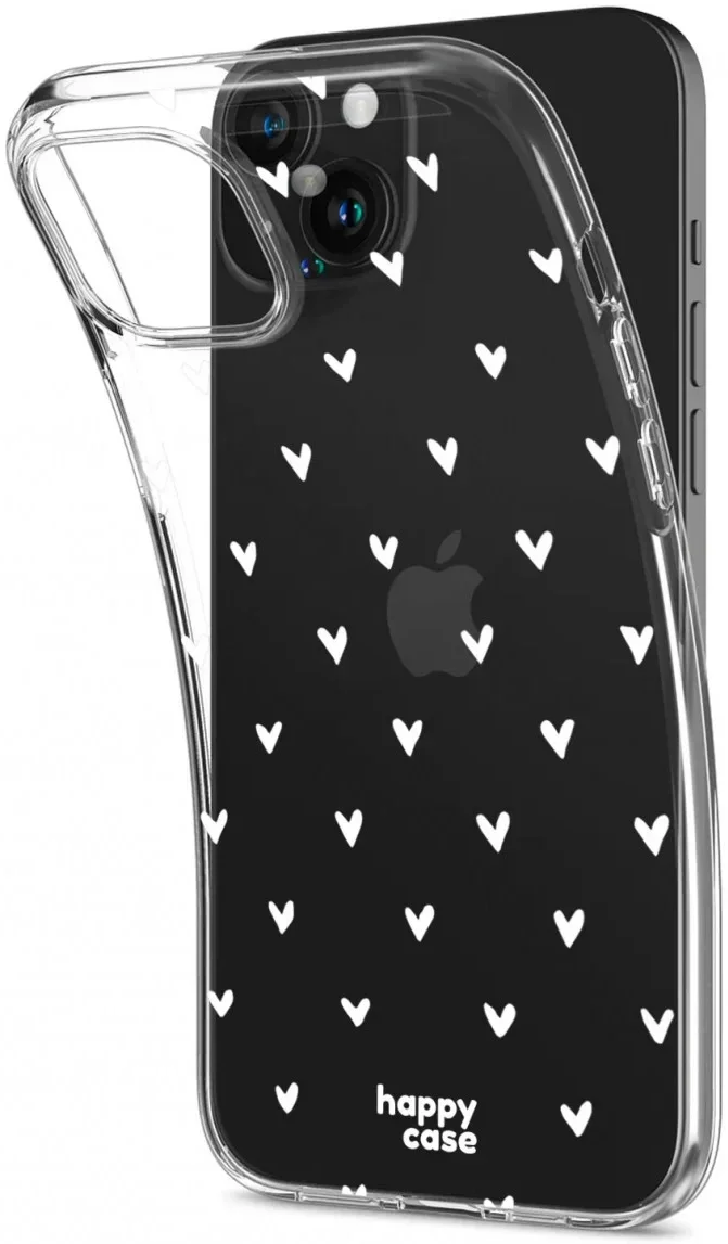 HappyCase iPhone 15 Hoesje Flexibel TPU Hartjes Print afbeelding 8