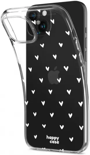 HappyCase iPhone 15 Hoesje Flexibel TPU Hartjes Print afbeelding 8