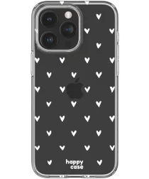HappyCase Apple iPhone 15 Pro Hoesje Flexibel TPU Hartjes Print
