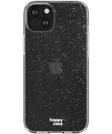 HappyCase iPhone 15 Hoesje Flexibel TPU Glitter Print Hoesjes