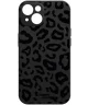 HappyCase iPhone 15 Hoesje Flexibel TPU Luipaard Zwart Print