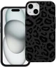 HappyCase iPhone 15 Hoesje Flexibel TPU Luipaard Zwart Print