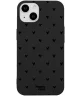 HappyCase iPhone 15 Hoesje Flexibel TPU Hartjes Zwart Print