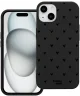 HappyCase iPhone 15 Hoesje Flexibel TPU Hartjes Zwart Print