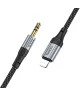 Hoco UPA26 Lightning naar 3.5mm Jack Audiokabel 1M Zwart