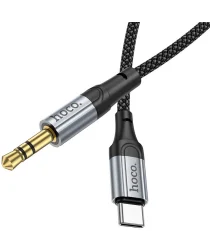 Hoco UPA26 USB-C naar 3.5mm Jack Audiokabel 1M Zwart