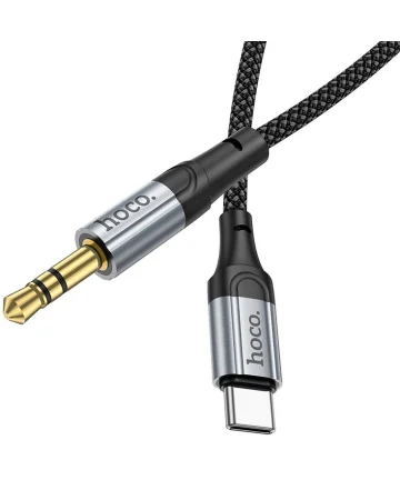 Hoco UPA26 USB-C naar 3.5mm Jack Audiokabel 1M Zwart Kabels