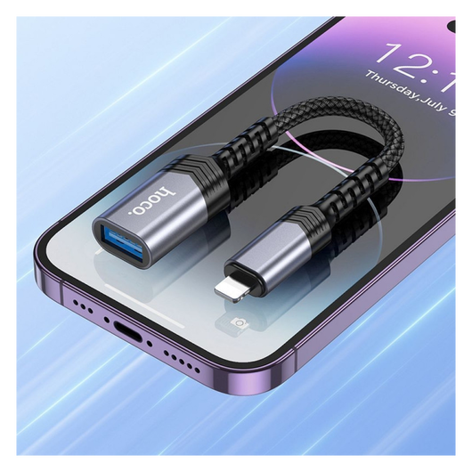 Hoco UA24 Apple Lightning naar USB-A Female USB2.0 Converter afbeelding 8
