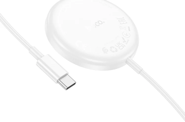 Hoco CW50 MagSafe Draadloze Oplader Fast Charge 15W Wit afbeelding 1