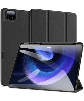 Dux Ducis Domo Xiaomi Pad 6 Max Hoes Tri-Fold Book Case Zwart Hoesjes