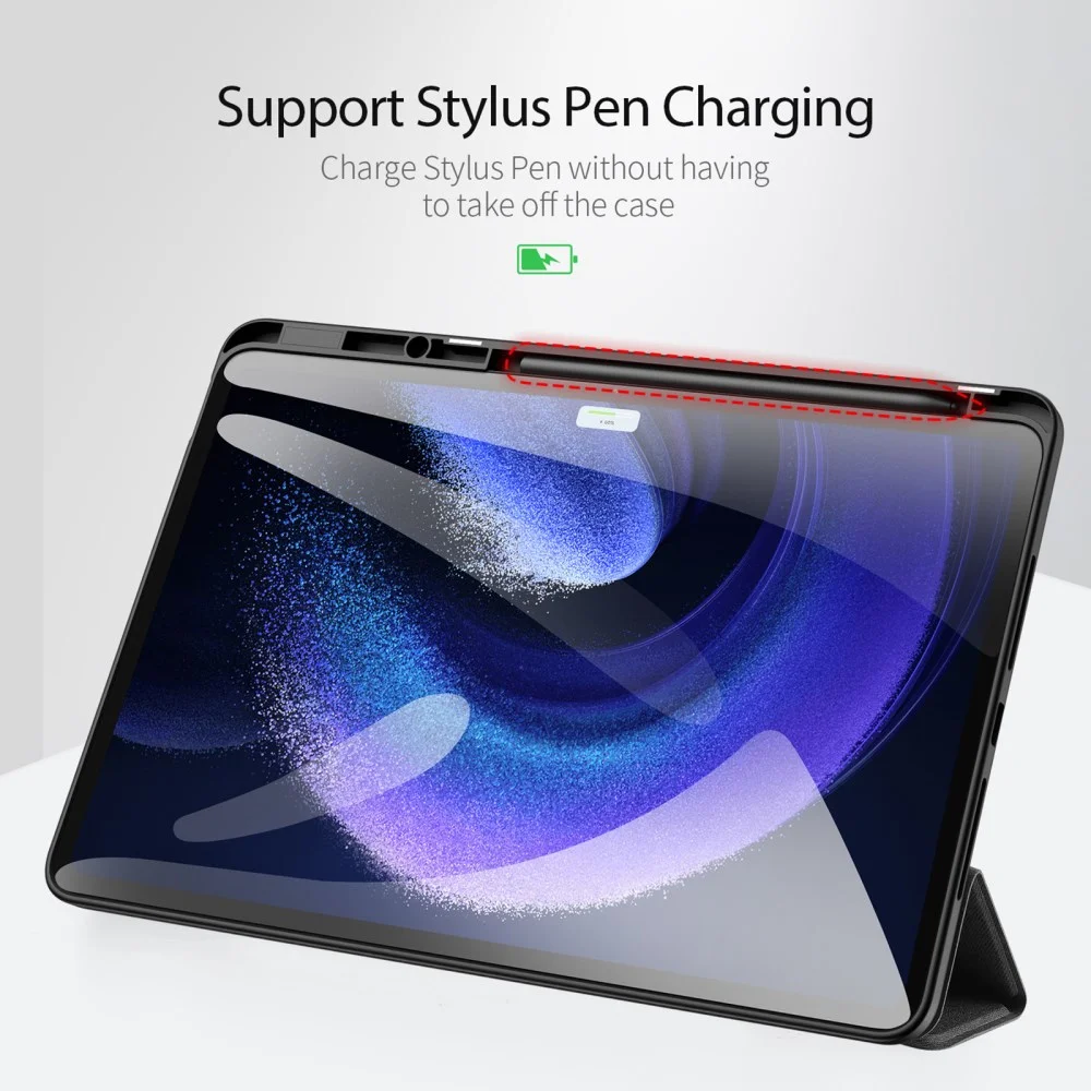 Dux Ducis Domo Xiaomi Pad 6 Max Hoes Tri-Fold Book Case Zwart afbeelding 2